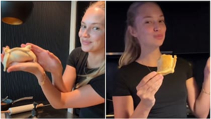 Alexandra Litvinova, pareja de Alexis Sánchez, se lució en redes sociales al preparar sus primeras empanadas: “Celebrando el dieciocho”