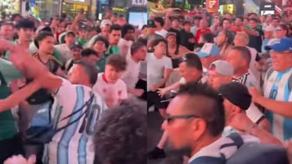 Video: argentinos se agarraron a los cornetes con hinchas argelinos en la previa de duelo mundialero