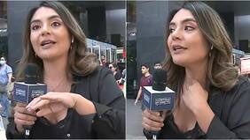 “¿Tenemos que salir de acá?”: el tenso momento que vivió Daniela Muñoz con vendedor ambulante durante despacho en vivo