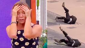 Las sádicas risas en el matinal de Mega con fuerte porrazo del "reportero extremo"