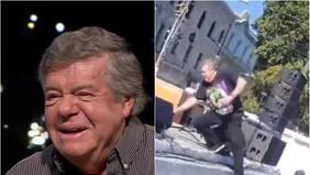 Tío Marcelo sufrió una aparatosa caída en su show Cachureos: se levantó con gracia