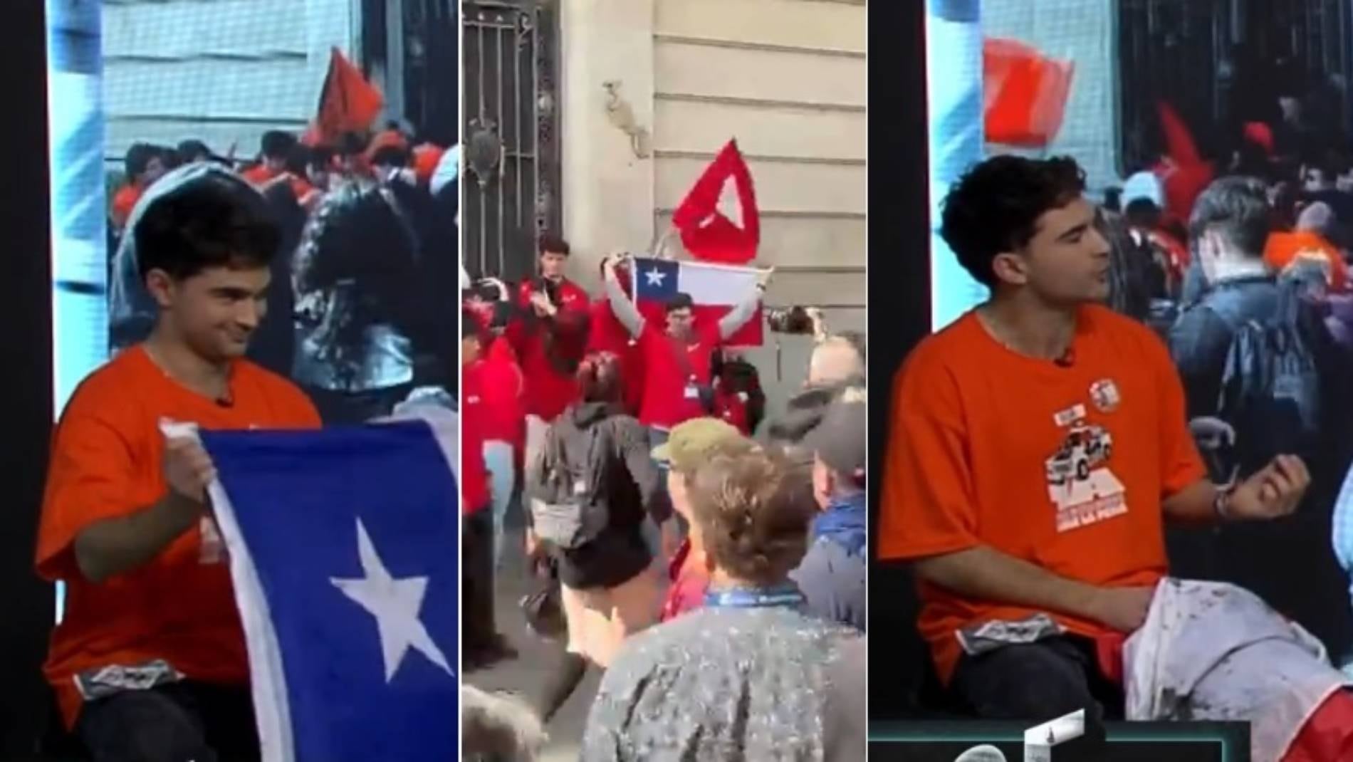 Defendió bandera en “contra marcha” y llegó a lucirla a SF: panelista de izquierda puso en duda su intención y ardió todo