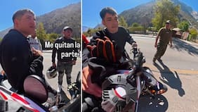 “El ‘hueón’ está de gratis, si poh”: motorista decidió enfrentar a carabinero durante fiscalización y lo frenaron en seco