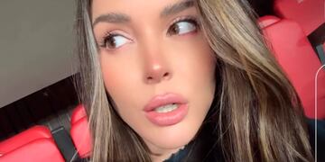 Cata Vallejos en un pantallazo del relato que hizo en Instagram de la tragedia que ocurría en el estadio de Buenos Aires.