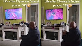 Después de casi tres décadas en prisión, jugó play y su reacción se volvió viral