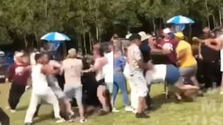 Una mujer cayó al suelo: grupo de extranjeros protagonizan pelea en Puerto Montt