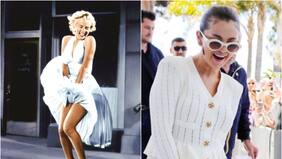 Selena Gómez vivió su momento Marilyn Monroe en Cannes: el viento le jugó una mala pasada y casi muestra de más