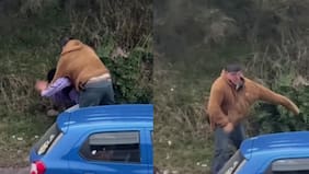 Sujeto atacó a padre tras choque en Puerto Montt: bebé de 10 meses estaba en el auto