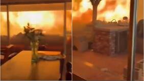 Impactantes imágenes: dos hombres quedaron atrapados junto a su perro en medio de incendio en California