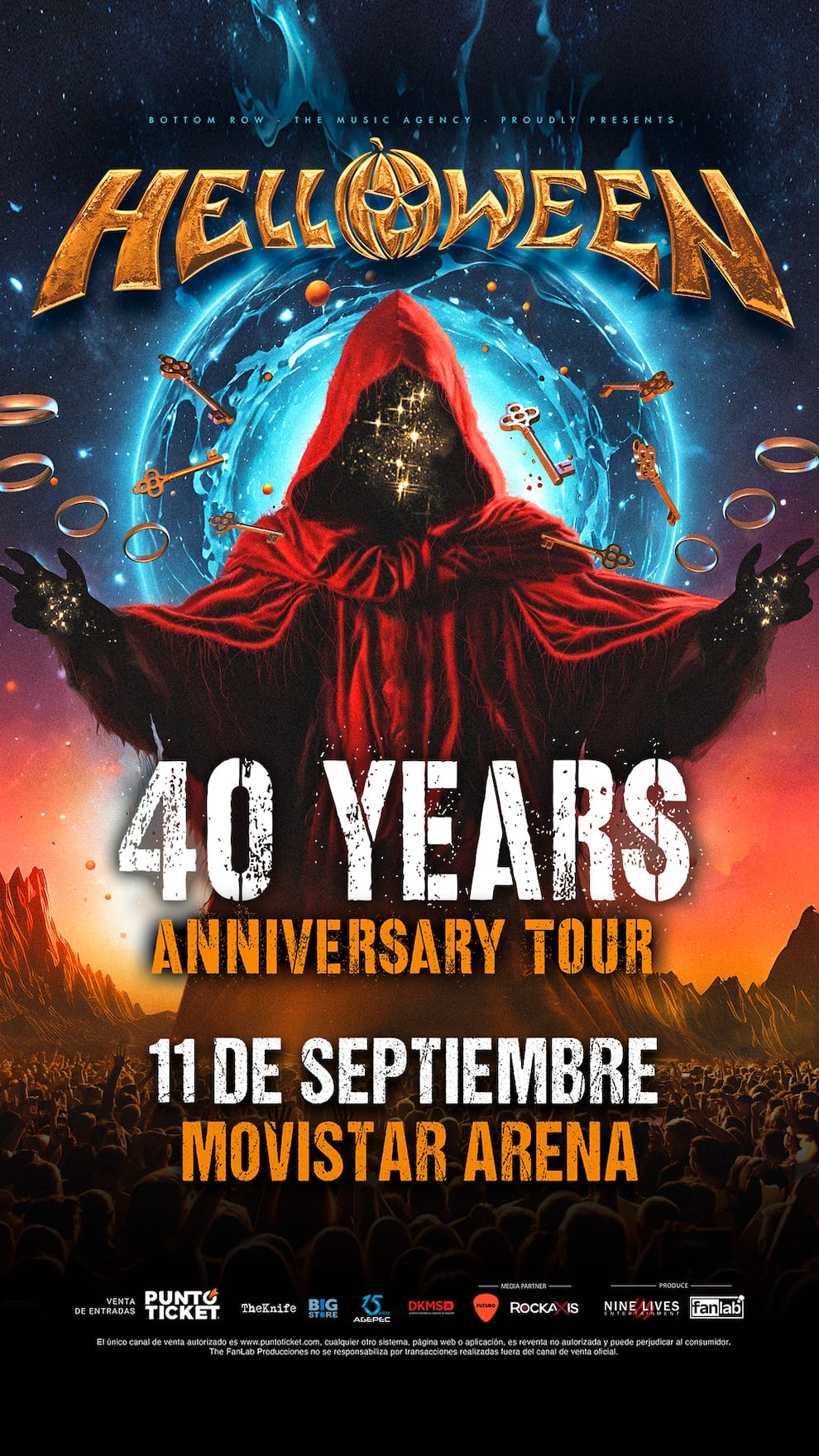 Helloween vuelve a Chile para celebrar 40 años con un show explosivo en
