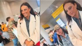 Televidente recibió a Trini en el aeropuerto y le reveló “información” que no le cayó nada bien