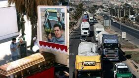Bayron Castillo: realizan masiva caravana en funeral de camionero asesinado en Antofagasta