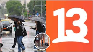 Intensas lluvias y granizos azotan a Canal 13: comparten registros de serias inundaciones en su interior