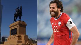 Por qué Brereton andaba en Plaza Italia: hincha se fotografió con el goleador de La Roja