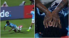 ¡Tragedia en la Libertadores! Anotó el tanto que clasificaba a su equipo, pero se lesionó gravemente en el festejo