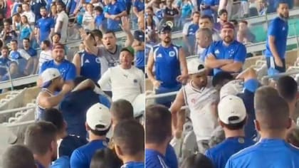 Hinchas de Cruzeiro estallan y protagonizan feroz pelea tras histórica derrota ante la UC: debieron ser separados