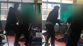 Imágenes fuertes: registran cobarde agresión de estudiante a profesor en colegio de Buin