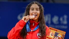Con tan solo 20 años: Catalina Lorca ganó el bronce en el patinaje de velocidad en los Juegos Mundiales