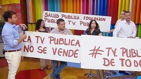 La reacción de Iván Núñez e Igancio Gutiérrez frente a manifestantes que interrumpieron Buenos Días a Todos