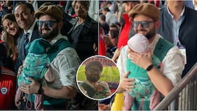 Celebró el triunfo de Chile con su hija: Presidente Boric compartió tiernas postales junto a Violeta en la inauguración del Mundial Sub-20