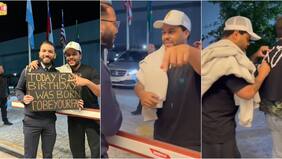 Fan con mansacue logró conocer a The Weeknd en el aeropuerto de Santiago