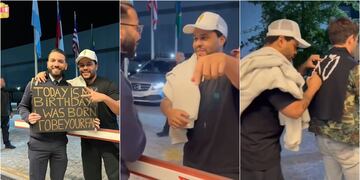 Fan con mansacue logró conocer a The Weeknd en el aeropuerto de Santiago