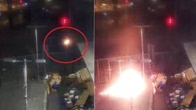 ¿Venganza por los ambulantes? Graban cobarde ataque incendiario de venezolano contra funcionarios y carabineros en Meiggs