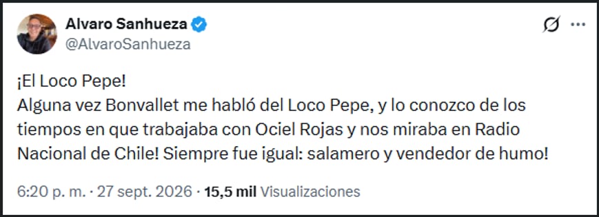 Álvaro Sanhueza arremete contra Rodrigo Sepúlveda.