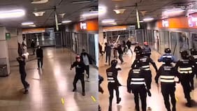 Guardias del Metro se enfrentaron con ambulantes que intentaron atacarlos a palo limpio