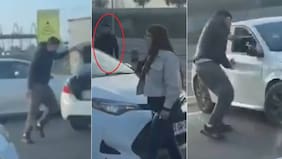 Peligro al volante tuvo mañana de furia en Puente Alto: chocó, destrozó auto con martillo y amenazó a quienes lo grabaron