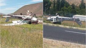 Accidente de avioneta dejó cuatro lesionados en Salamanca: volcó al intentar aterrizar