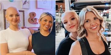 Nicole Pérez y su hija Isidora