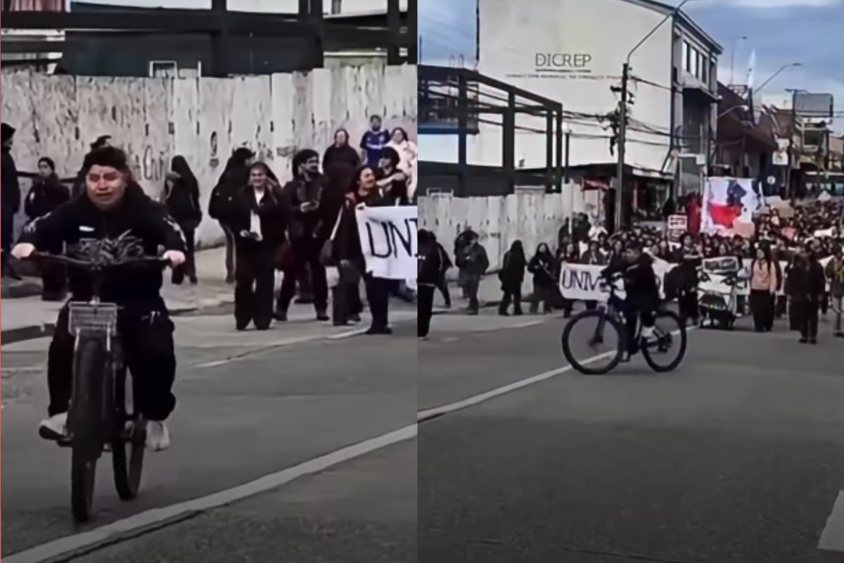 El remake de Machuca: Carlitos Run lidera marcha estudiantil en Valdivia