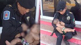 Huracán Otis en Acapulco: policía amamantó a bebé que pasó más de dos días sin alimentarse