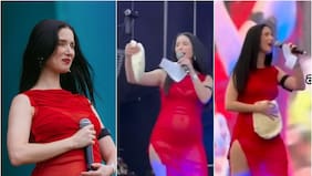 Francisca Valenzuela vivió emotivo momento cuando le arrojaron ropita de guagua al escenario: “¡Qué hermosura!”