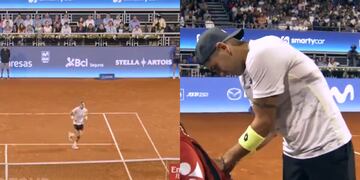 ¿Aló Jano? Teléfono de Alejandro Tabilo interrumpe partido y el publico estalla en risas