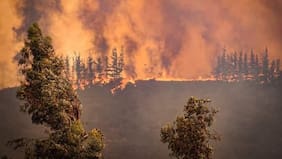 El peligroso incendio que obligó a cerrar las Siete Tazas
