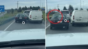Quiso pasarse de listo y se lo negaron: graban arriesgada maniobra de chofer que se choreó en pleno taco en Puerto Montt