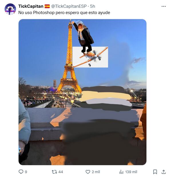 AnsiChan en la Torre Eiffel