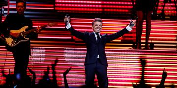 Mexican singer Luis Miguel performs during a concert in Buenos Aires