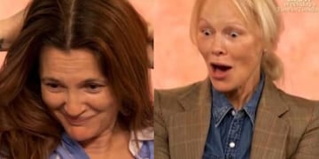 Drew Barrymore sorprendió a Pamela Anderson. Captura de pantalla.