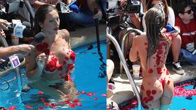 40 FOTOS! Cada ángulo del piscinazo tipo Belleza Americana donde Luli tragó agua