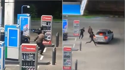 Video captó violento asalto a servicentro en Conchalí: delincuentes amenazaron a clientes y trabajadores con arma