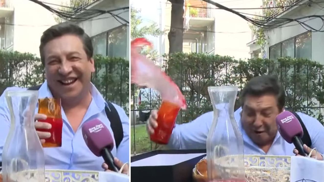 Feroz porrazo en vivo de Julio César Rodríguez: se fue de espaldas justo cuando le habló la ex