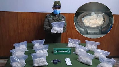 Conducción temeraria y fuerte olor alertó a Carabineros: pillan a chofer que ocultaba cocaína en rueda de repuesto