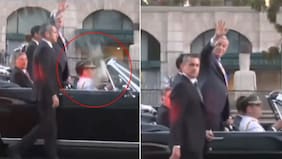 El momento en que lanzan una lata de cerveza hacia el Presidente Kast: habría una mujer detenida