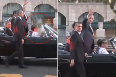 El momento en que lanzan una lata de bebestible hacia el Presidente Kast: habría una mujer detenida