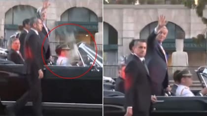 El momento en que lanzan una lata de cerveza hacia el Presidente Kast: habría una mujer detenida