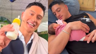 Sammis Reyes es duramente criticado por “irresponsable” juego con su hija de 7 semanas