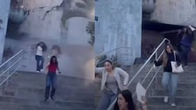No todos habrían alcanzado: video registra momento exacto en que estudiantes huyen tras colapso de universidad en Colombia